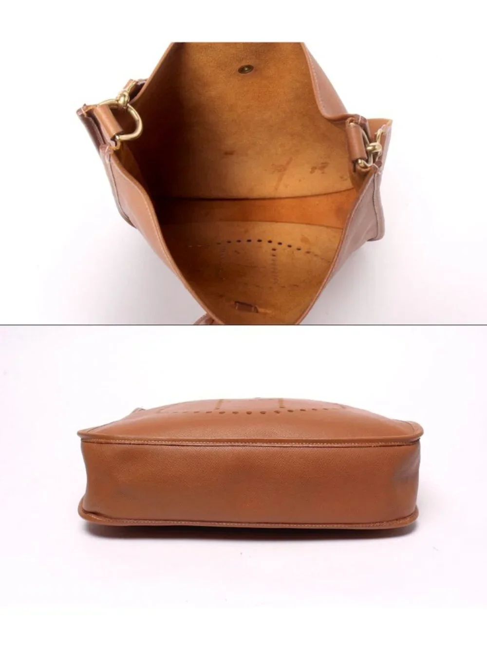 Hermes Shoulder Bag Crossbody Gold Evelyne I GM